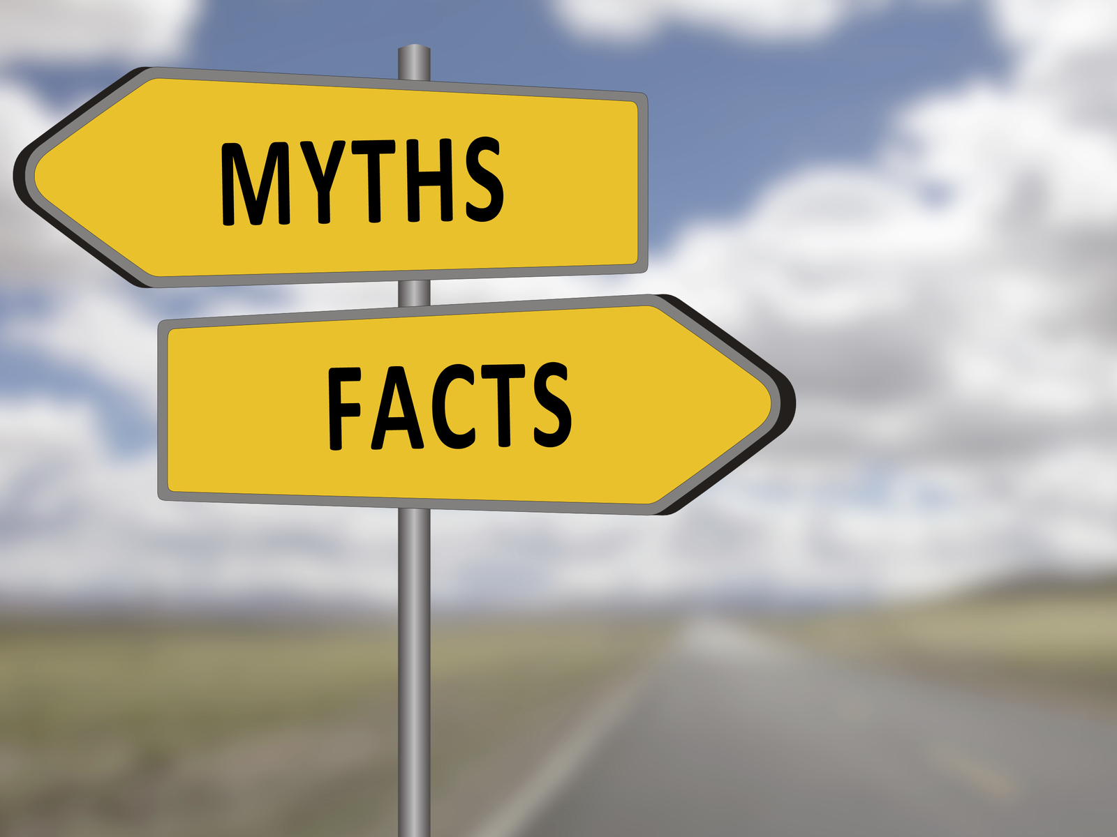 Myths or facts opposite road signs