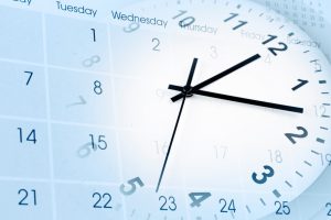 Clock face and calendar composite